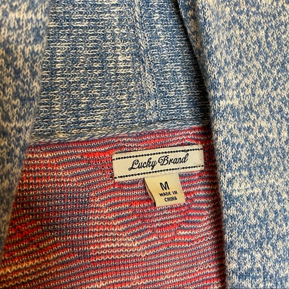 LUCKY BRAND Boho Aztec Cardigan Poncho Medium - Picture 4 of 8